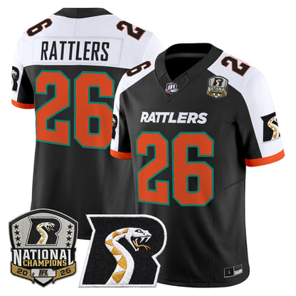 Men's Arizona Rattlers 2026 Vapor Limited Jersey - National Campions Patch - All Stitched