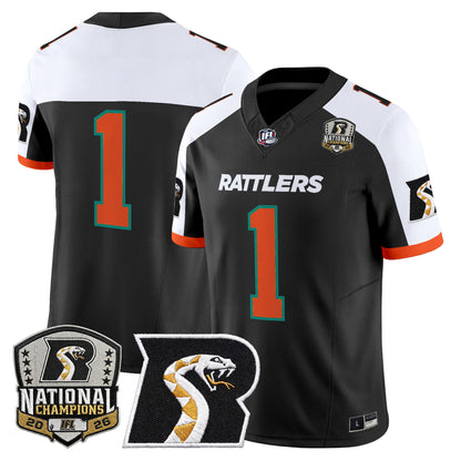 Men's Arizona Rattlers 2026 Vapor Limited Jersey - National Campions Patch - All Stitched