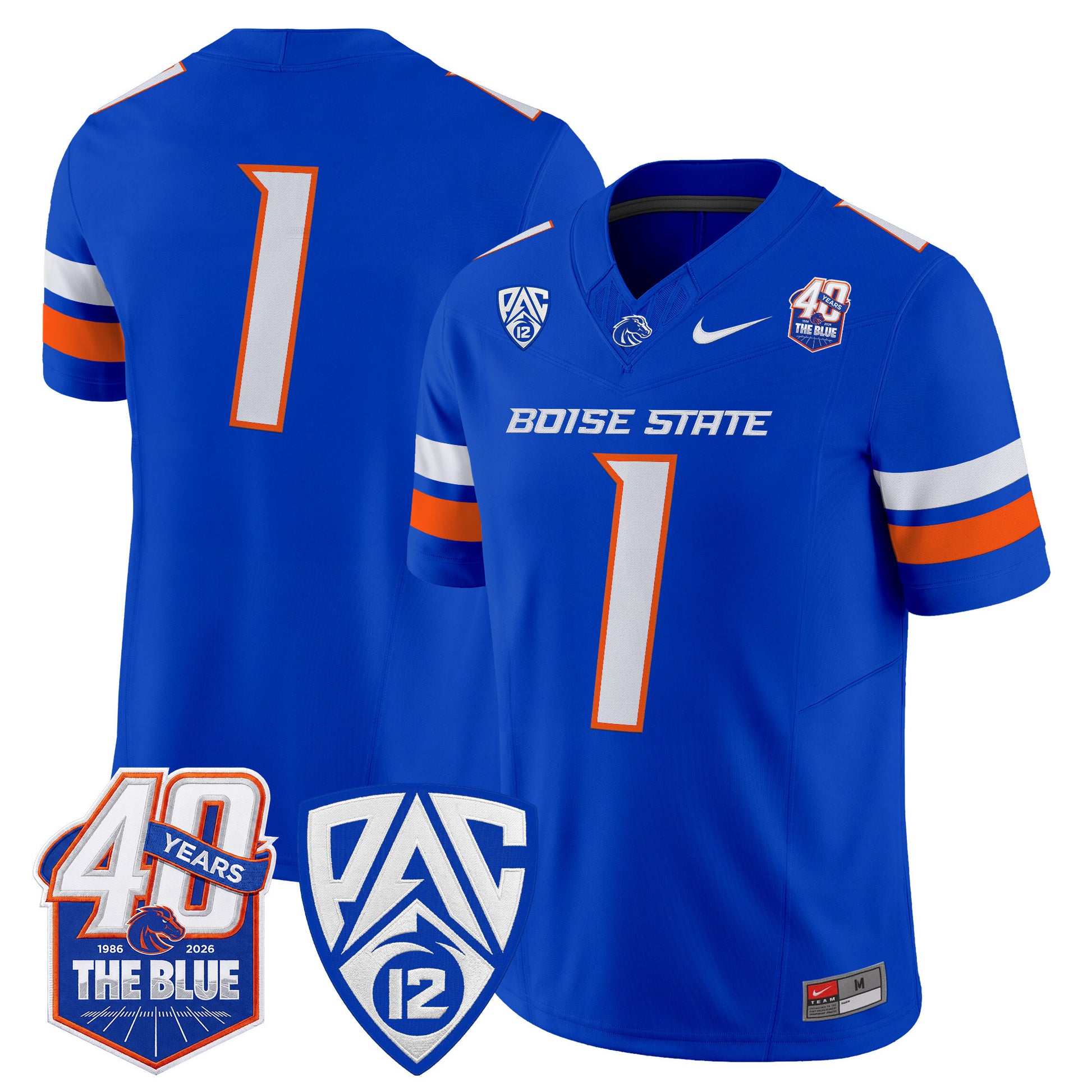 Boise State Broncos 2026 Vapor Limited Jersey - 40th Anniversary Patch -  Stitched