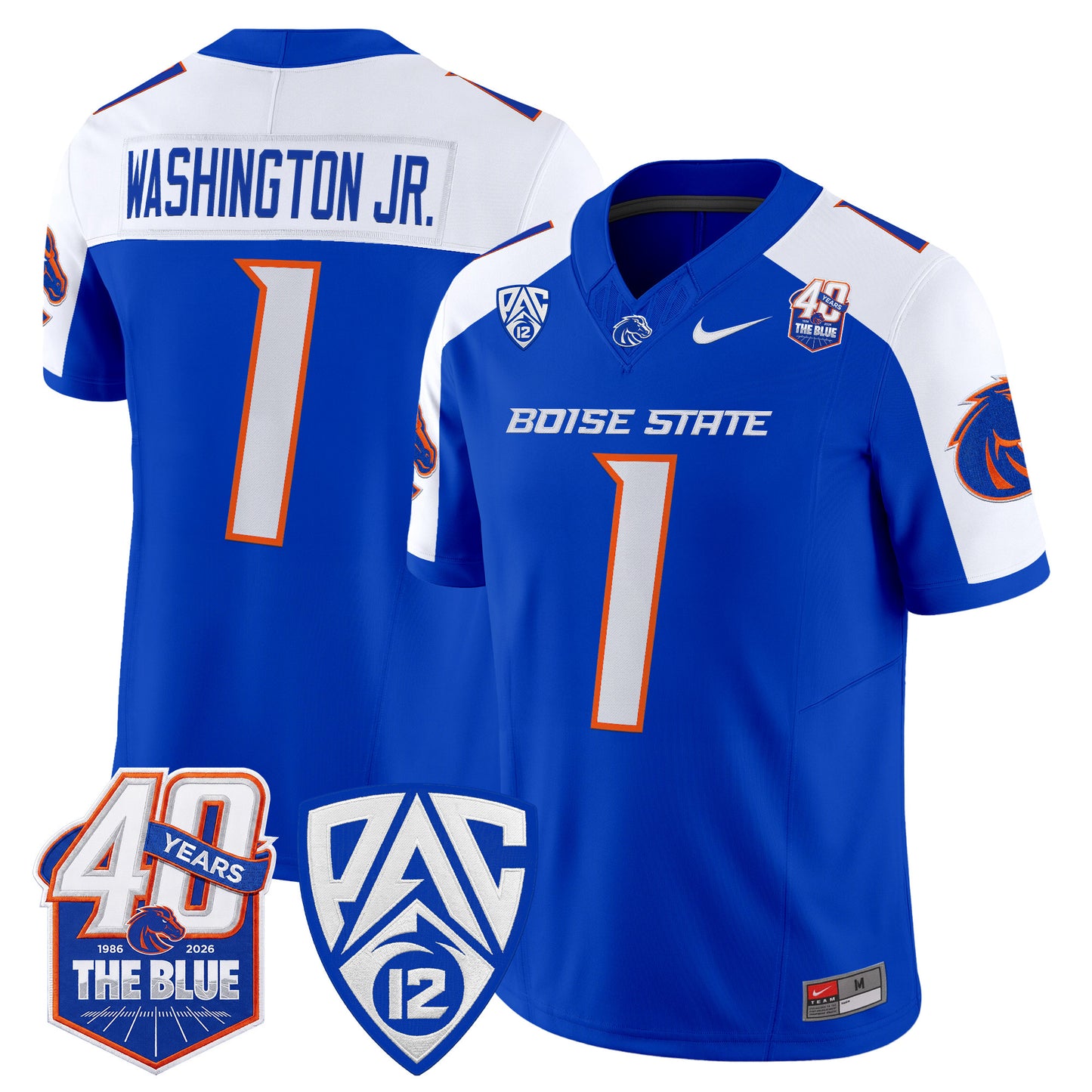  Boise State Broncos 2026 Vapor Limited Jersey - 40th Anniversary Patch -  Stitched