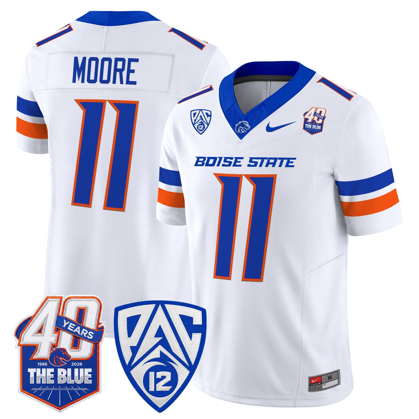  Boise State Broncos 2026 Vapor Limited Jersey - 40th Anniversary Patch -  Stitched