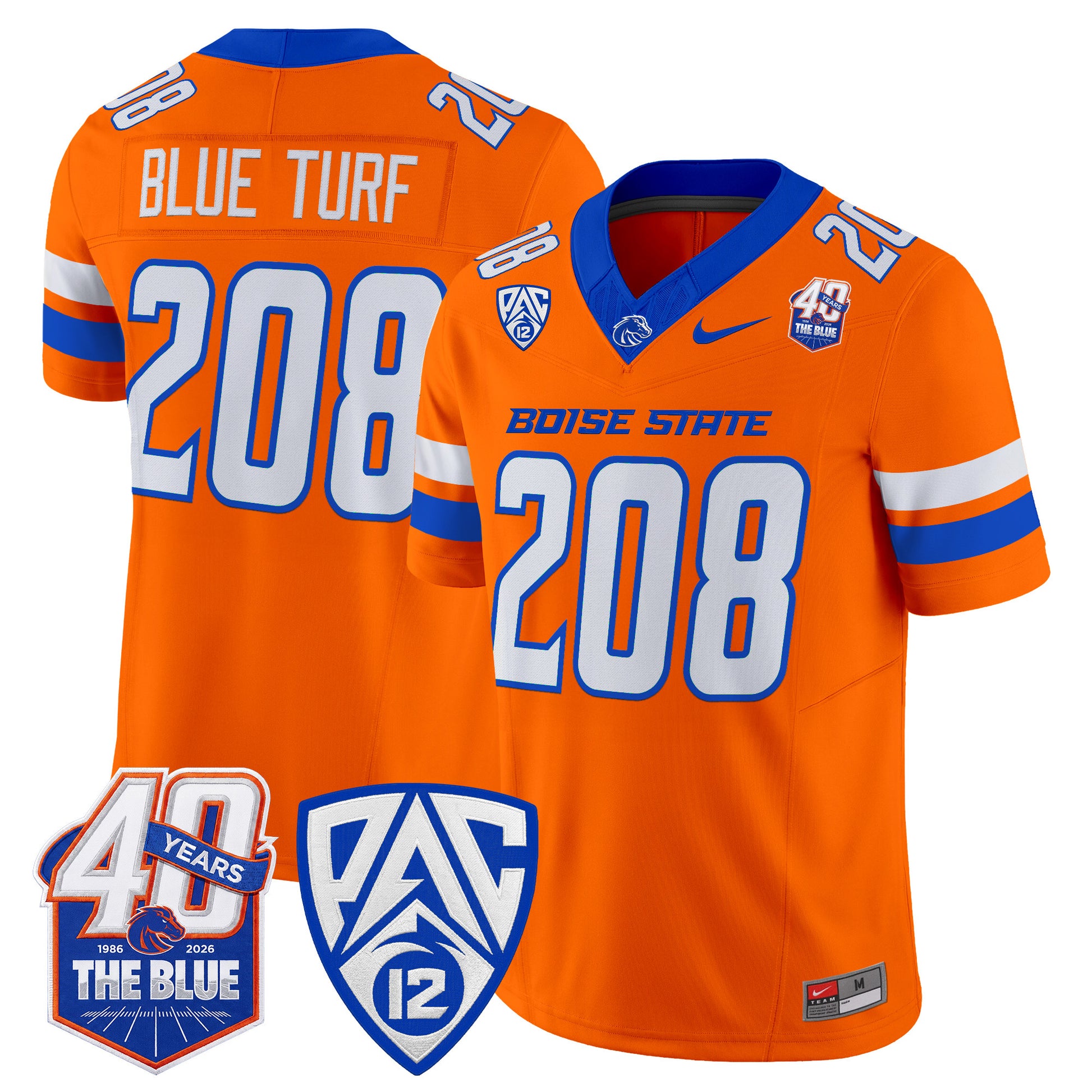  Boise State Broncos 2026 Vapor Limited Jersey - 40th Anniversary Patch -  Stitched