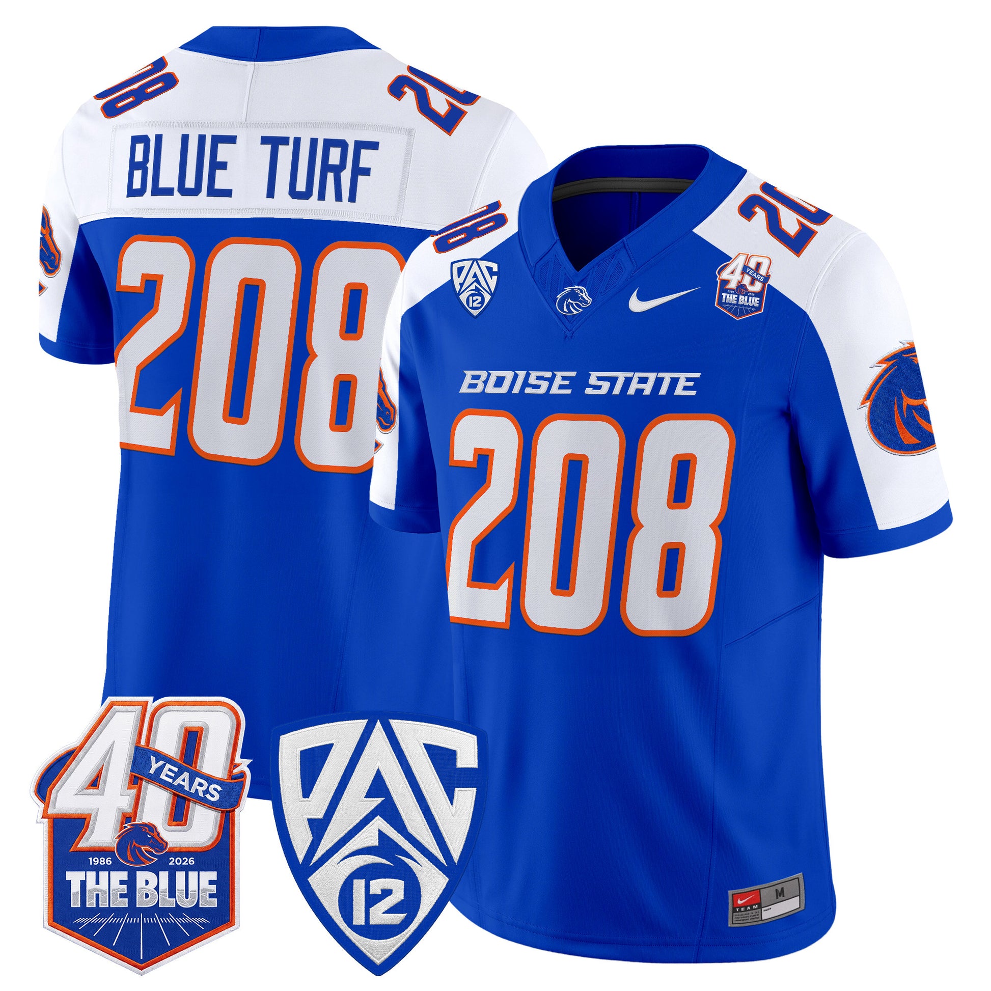  Boise State Broncos 2026 Vapor Limited Jersey - 40th Anniversary Patch -  Stitched
