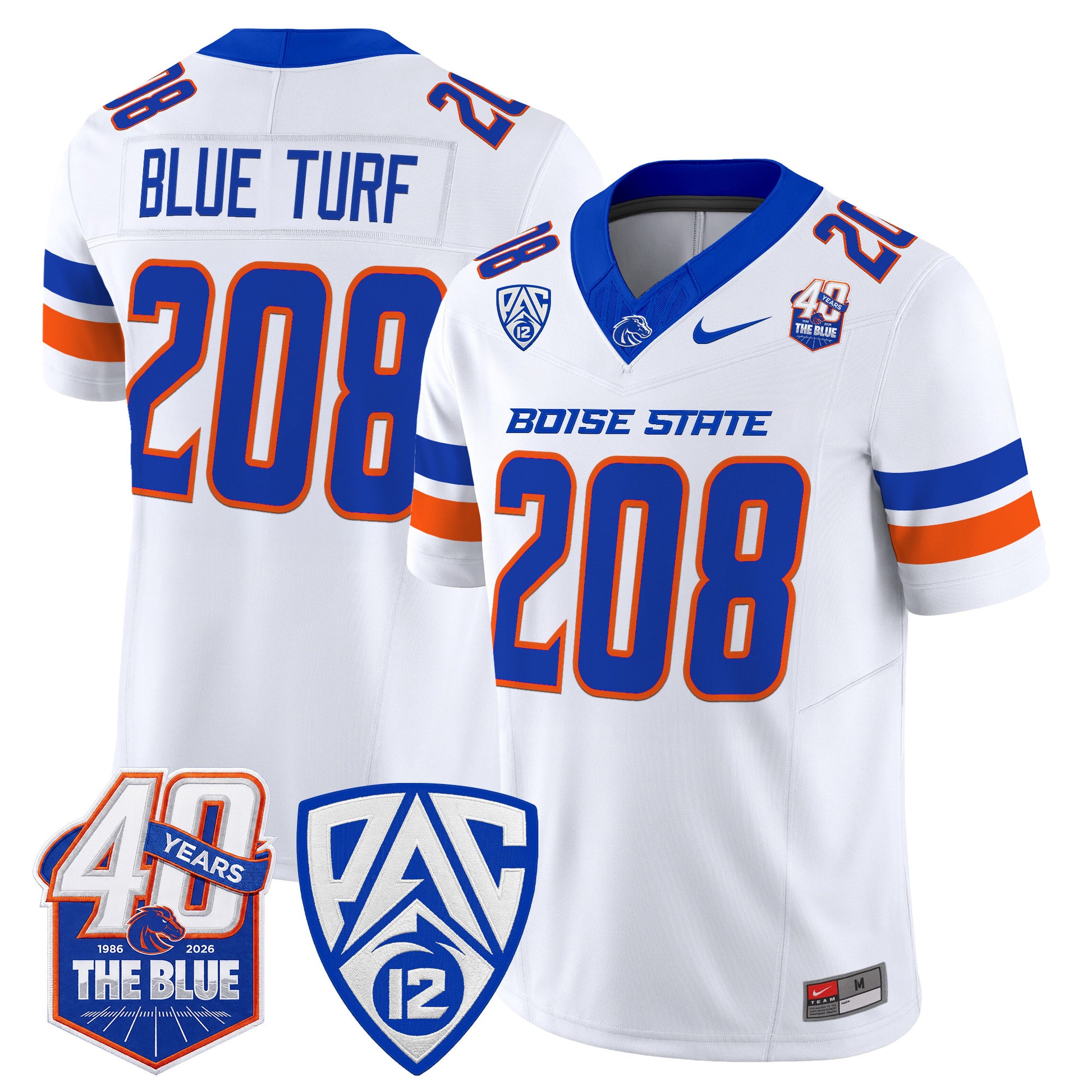  Boise State Broncos 2026 Vapor Limited Jersey - 40th Anniversary Patch -  Stitched