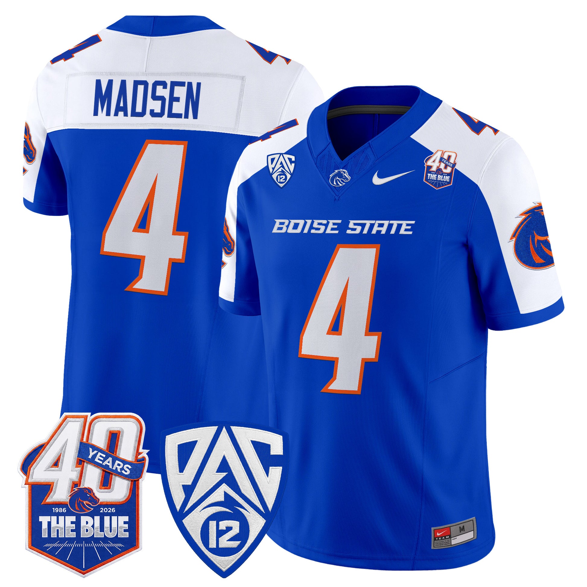  Boise State Broncos 2026 Vapor Limited Jersey - 40th Anniversary Patch -  Stitched