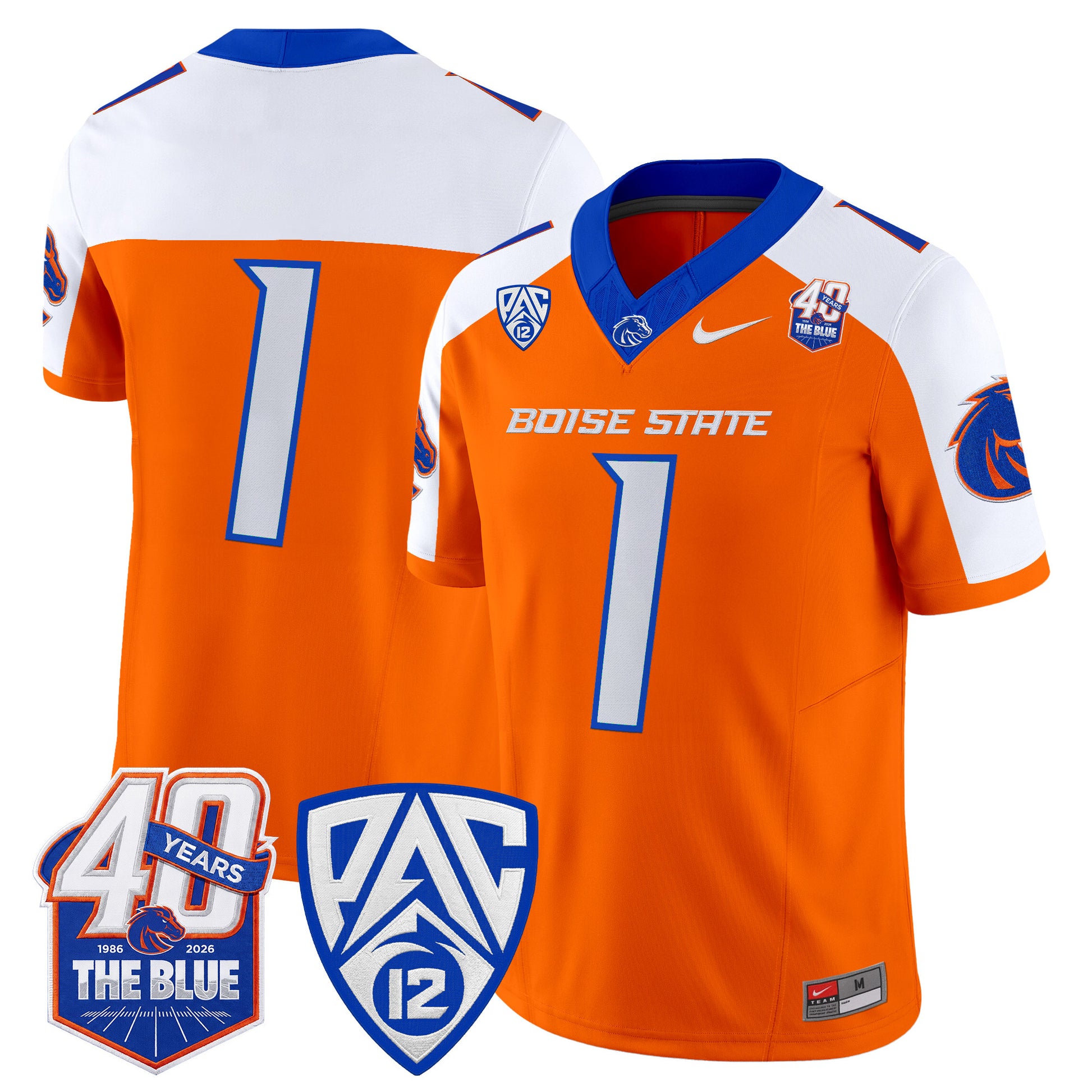  Boise State Broncos 2026 Vapor Limited Jersey - 40th Anniversary Patch -  Stitched