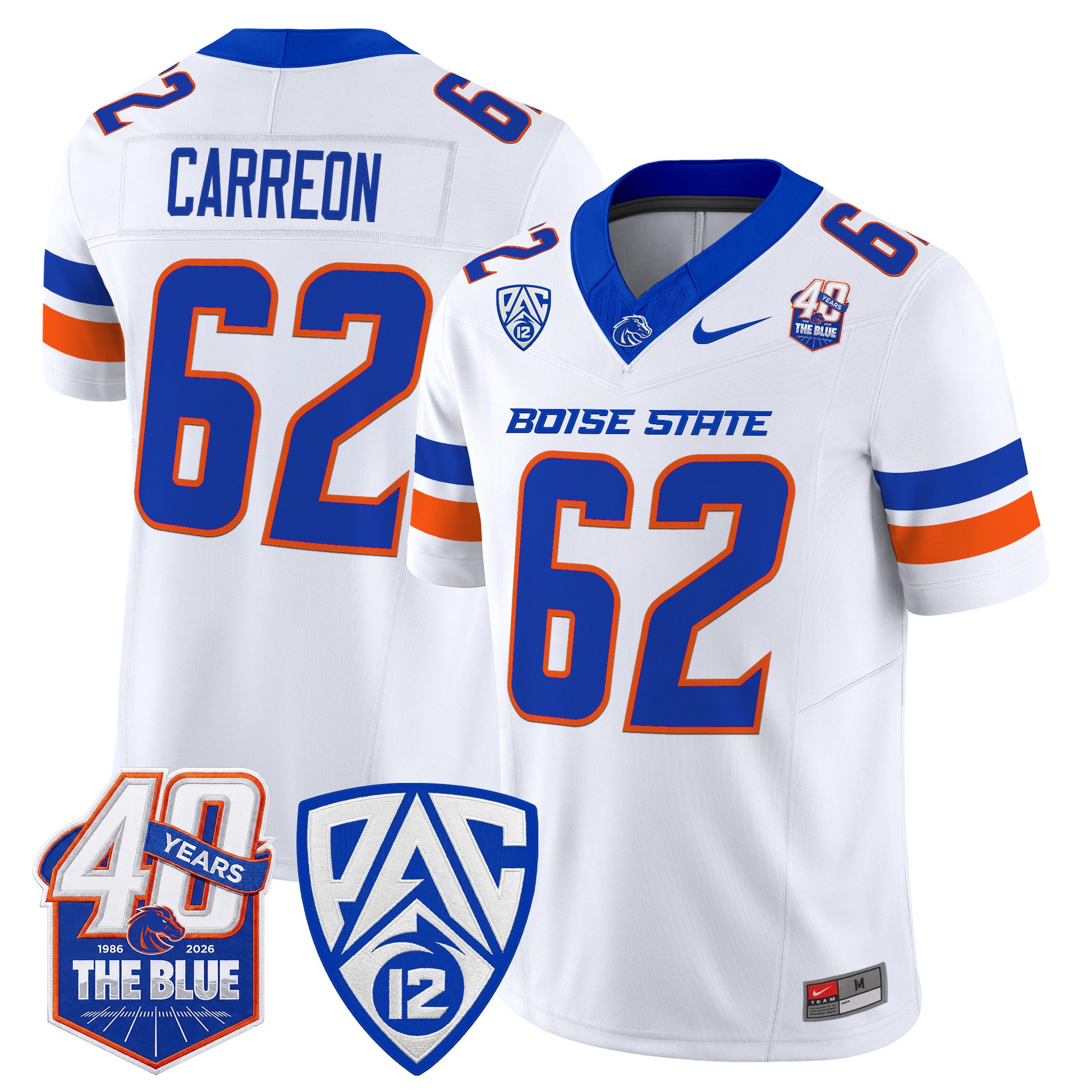  Boise State Broncos 2026 Vapor Limited Jersey - 40th Anniversary Patch -  Stitched