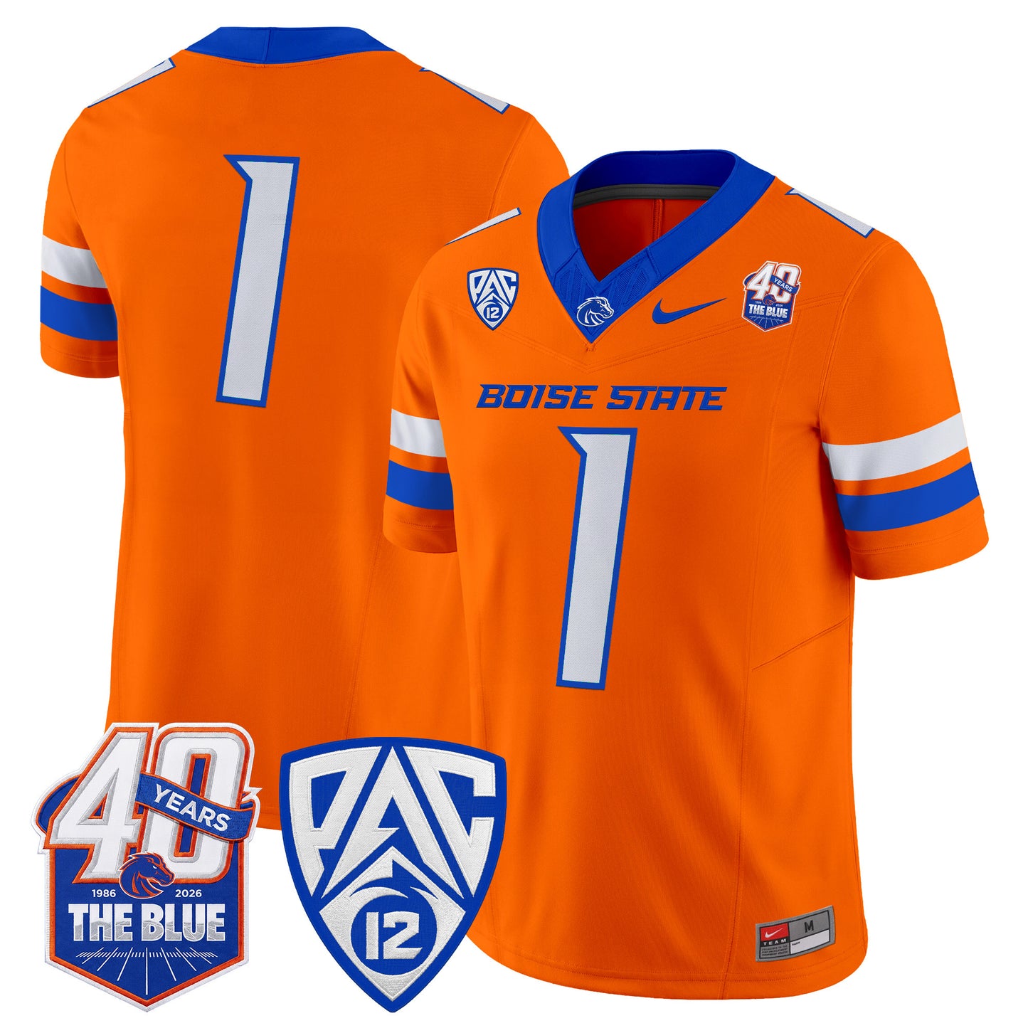  Boise State Broncos 2026 Vapor Limited Jersey - 40th Anniversary Patch -  Stitched