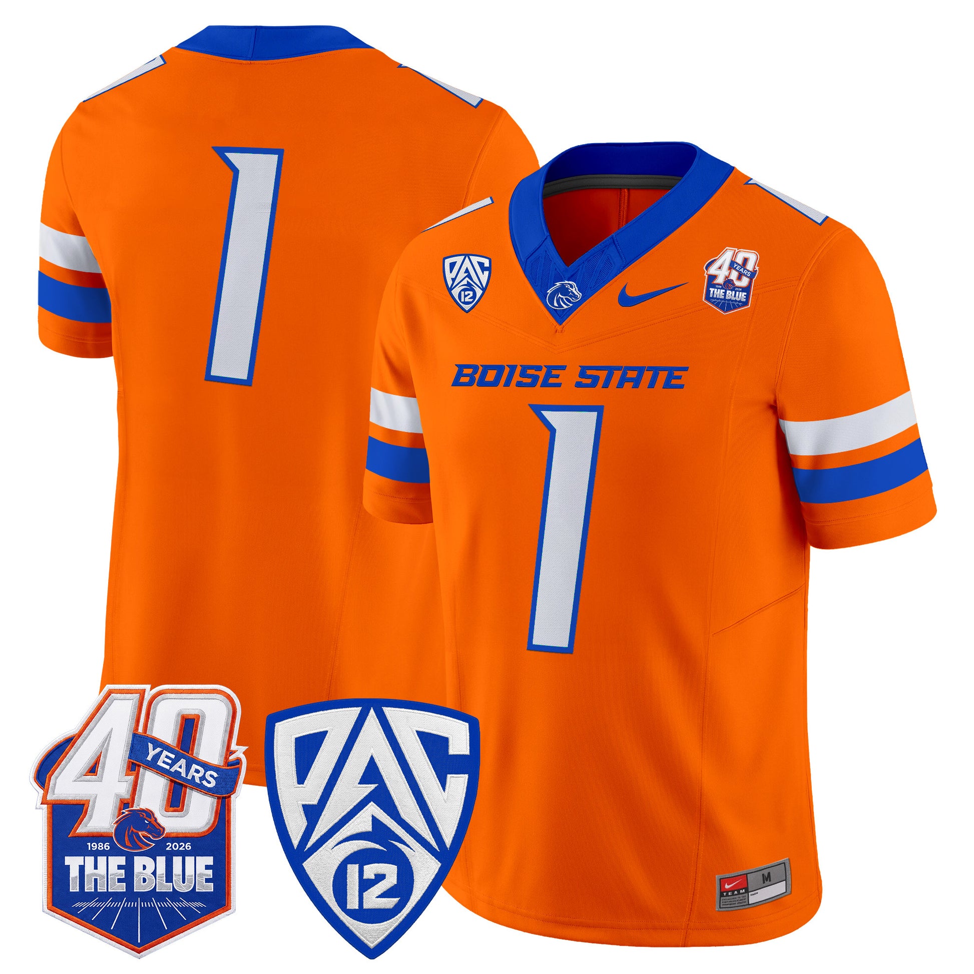  Boise State Broncos 2026 Vapor Limited Jersey - 40th Anniversary Patch -  Stitched
