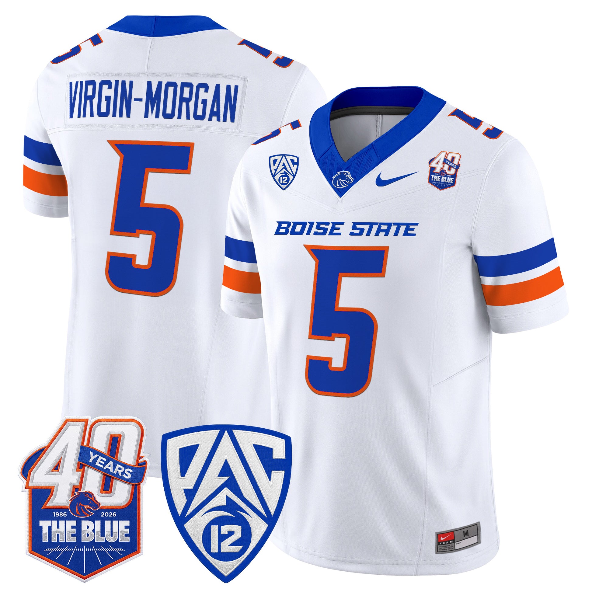  Boise State Broncos 2026 Vapor Limited Jersey - 40th Anniversary Patch -  Stitched