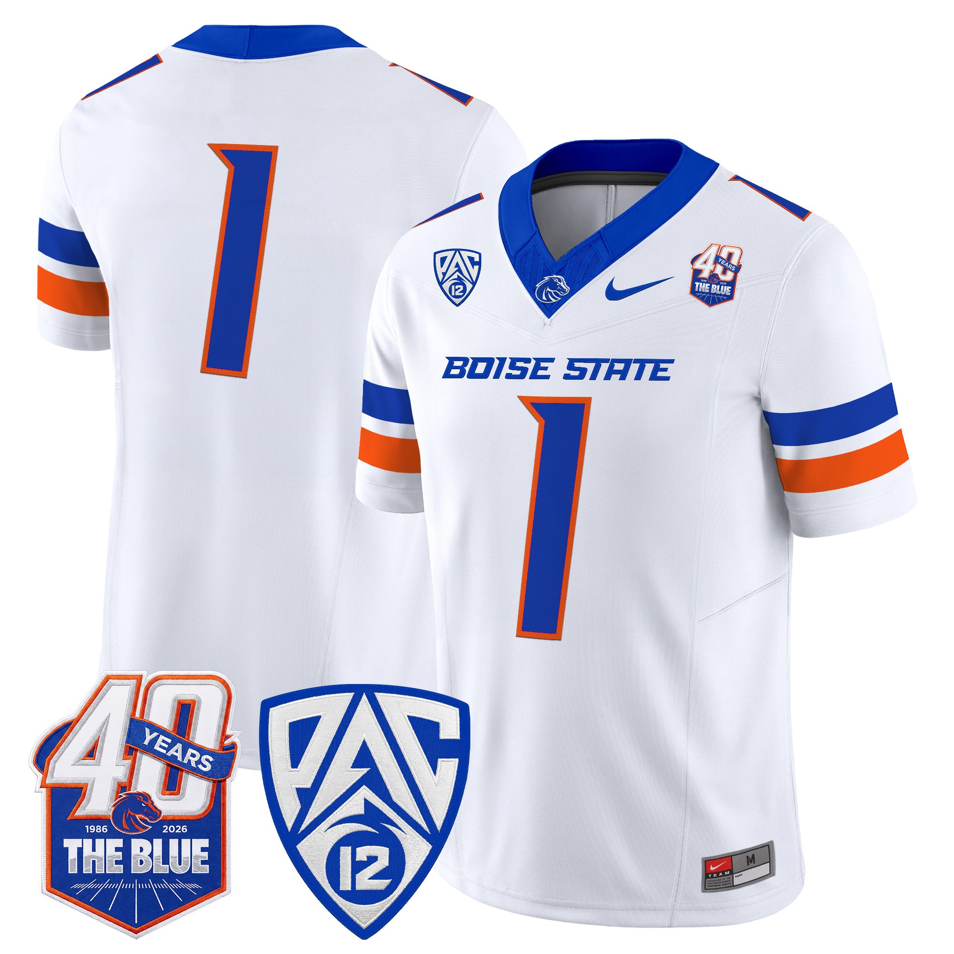  Boise State Broncos 2026 Vapor Limited Jersey - 40th Anniversary Patch -  Stitched
