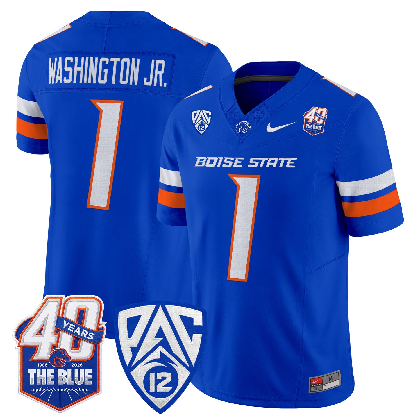  Boise State Broncos 2026 Vapor Limited Jersey - 40th Anniversary Patch -  Stitched