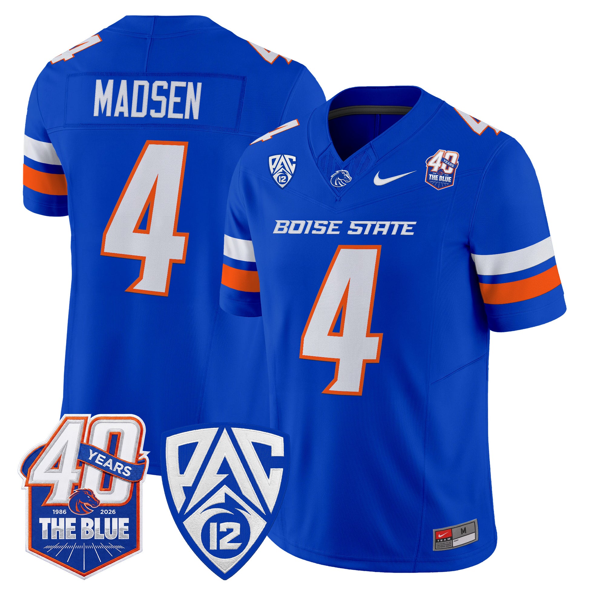  Boise State Broncos 2026 Vapor Limited Jersey - 40th Anniversary Patch -  Stitched