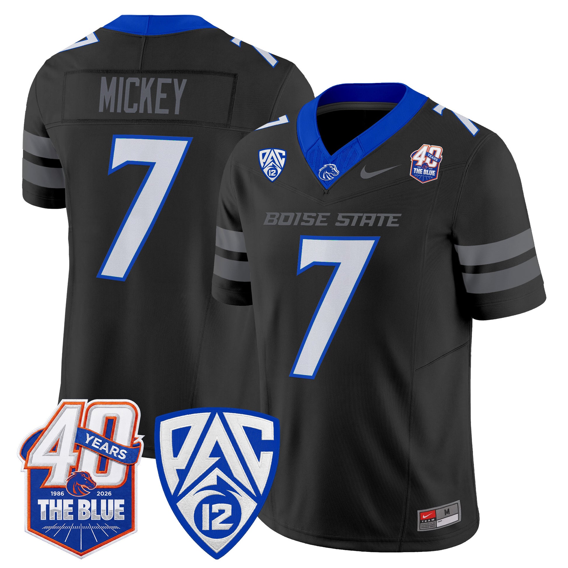  Boise State Broncos 2026 Vapor Limited Jersey - 40th Anniversary Patch -  Stitched