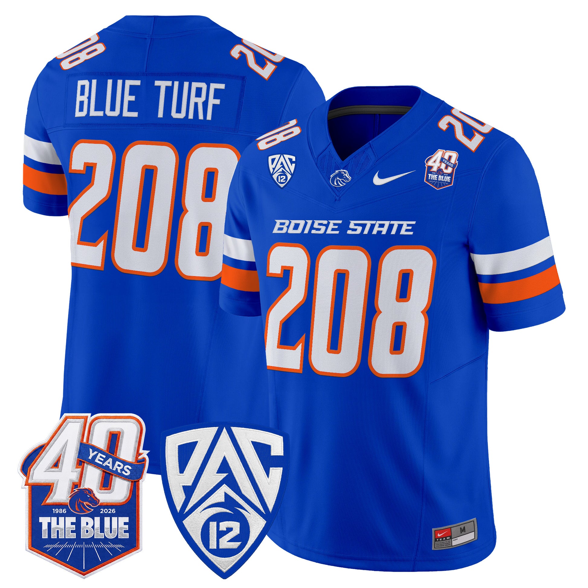  Boise State Broncos 2026 Vapor Limited Jersey - 40th Anniversary Patch -  Stitched