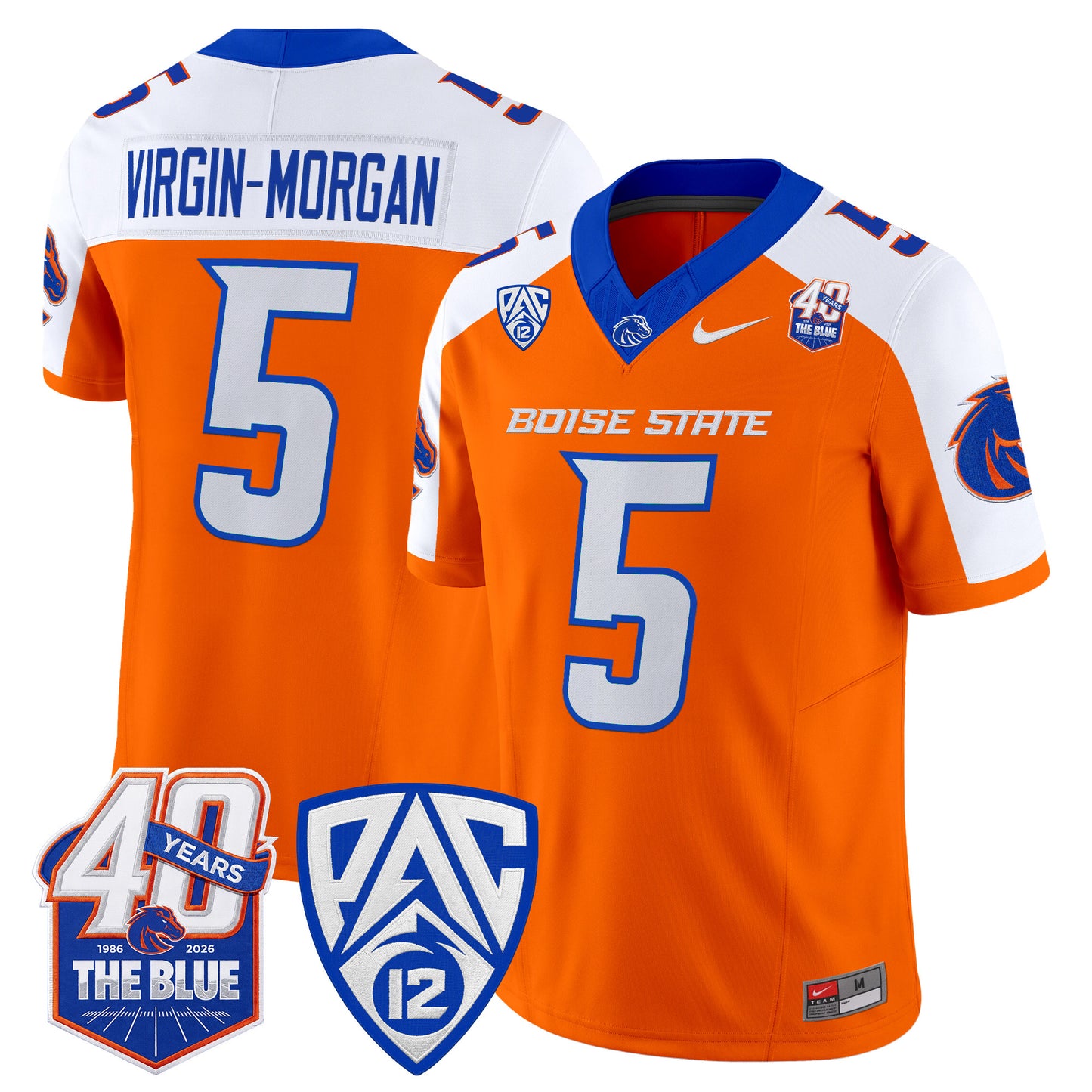  Boise State Broncos 2026 Vapor Limited Jersey - 40th Anniversary Patch -  Stitched