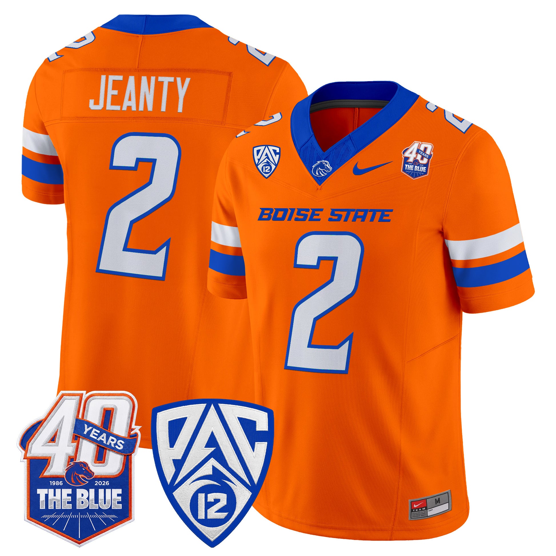  Boise State Broncos 2026 Vapor Limited Jersey - 40th Anniversary Patch -  Stitched
