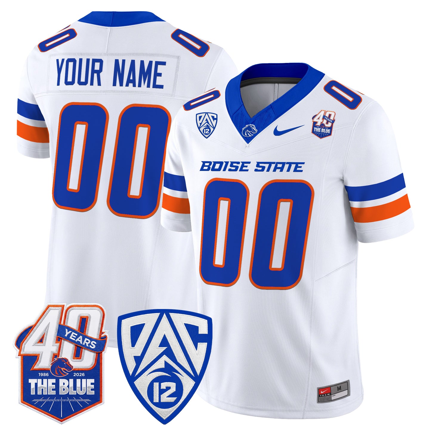 Boise State Broncos 2026 Vapor Limited Custom Jersey - 40th Anniversary Patch -  Stitched