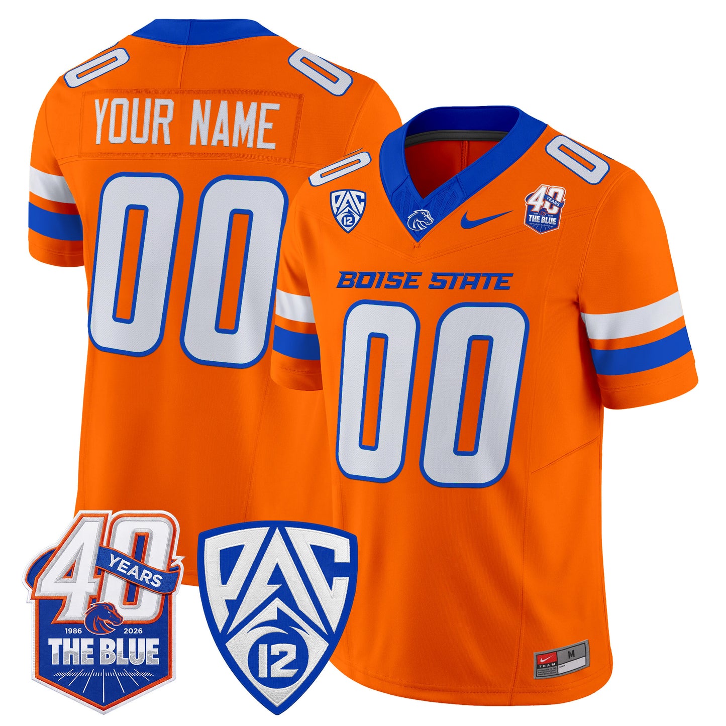 Boise State Broncos 2026 Vapor Limited Custom Jersey - 40th Anniversary Patch -  Stitched
