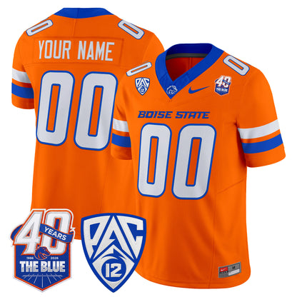 Boise State Broncos 2026 Vapor Limited Custom Jersey - 40th Anniversary Patch -  Stitched