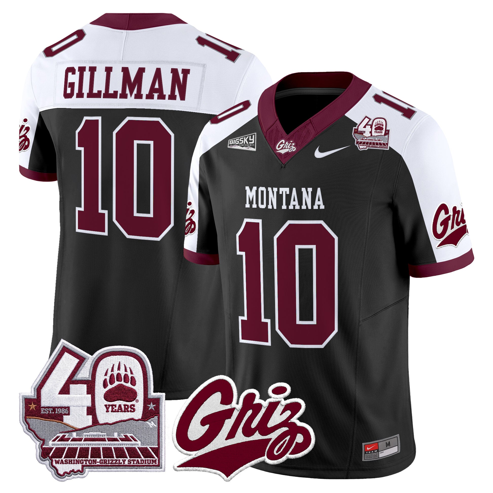  Montana Grizzlies 2026 Vapor Limited Jersey - 40th Anniversary Patch -  Stitched