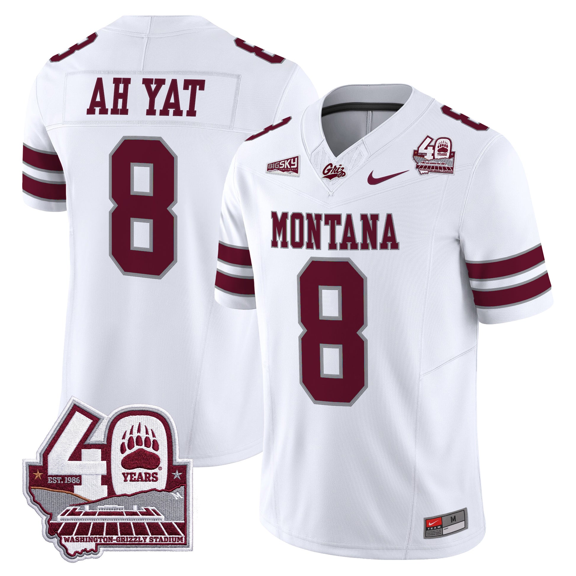  Montana Grizzlies 2026 Vapor Limited Jersey - 40th Anniversary Patch -  Stitched