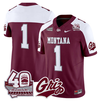  Montana Grizzlies 2026 Vapor Limited Jersey - 40th Anniversary Patch -  Stitched
