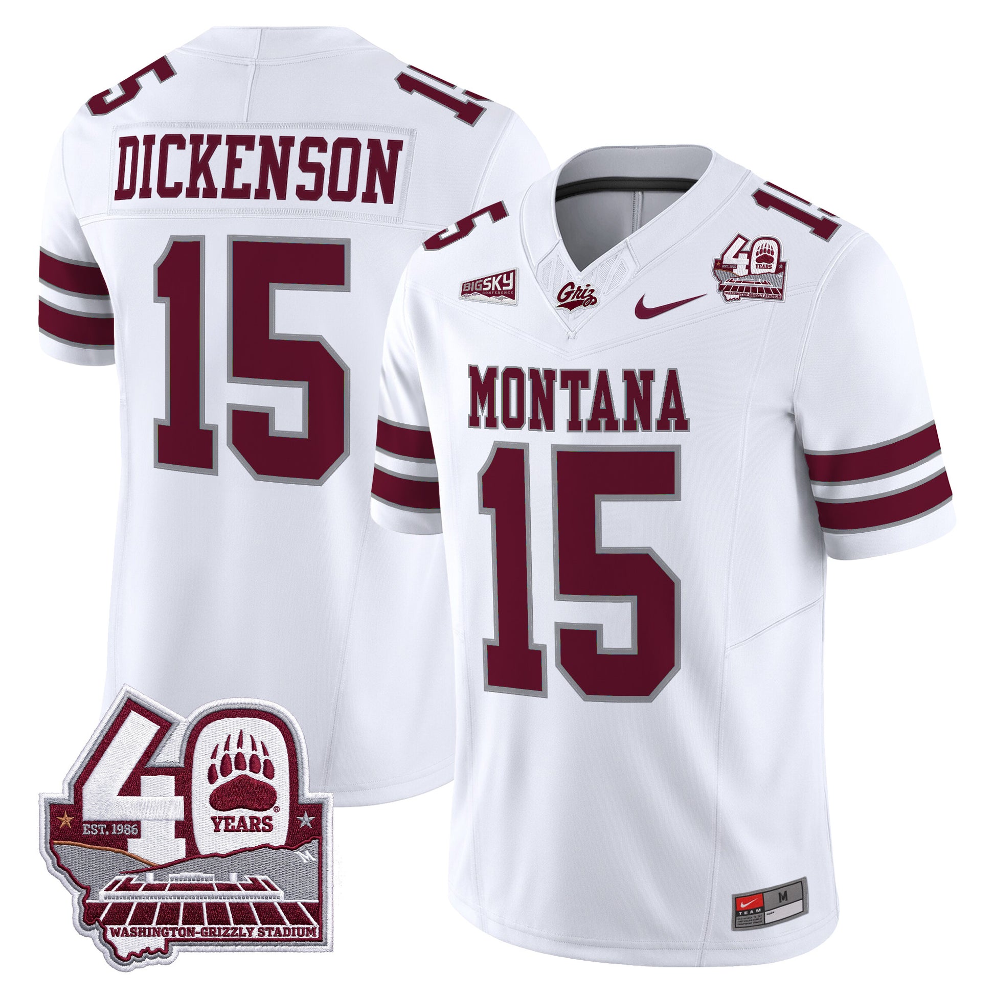  Montana Grizzlies 2026 Vapor Limited Jersey - 40th Anniversary Patch -  Stitched