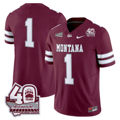  Montana Grizzlies 2026 Vapor Limited Jersey - 40th Anniversary Patch -  Stitched