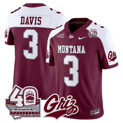  Montana Grizzlies 2026 Vapor Limited Jersey - 40th Anniversary Patch -  Stitched
