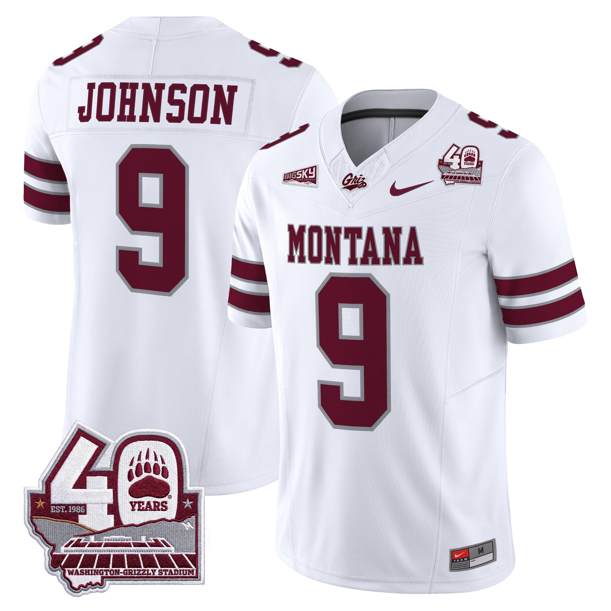  Montana Grizzlies 2026 Vapor Limited Jersey - 40th Anniversary Patch -  Stitched