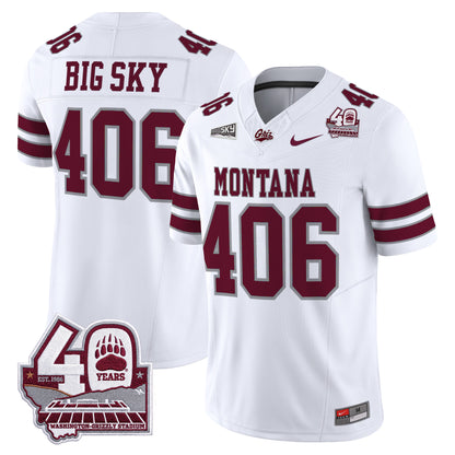  Montana Grizzlies 2026 Vapor Limited Jersey - 40th Anniversary Patch -  Stitched