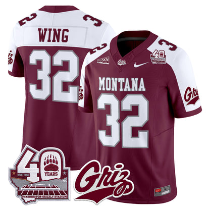  Montana Grizzlies 2026 Vapor Limited Jersey - 40th Anniversary Patch -  Stitched