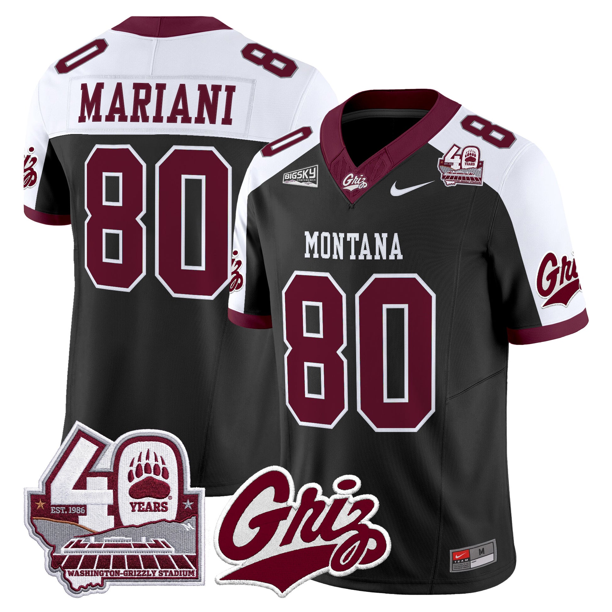  Montana Grizzlies 2026 Vapor Limited Jersey - 40th Anniversary Patch -  Stitched