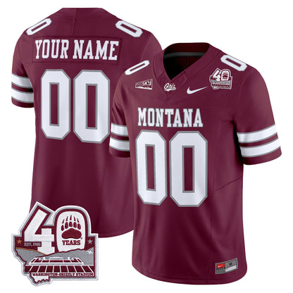 Montana Grizzlies 2026 Vapor Limited Custom Jersey - 40th Anniversary Patch -  Stitched