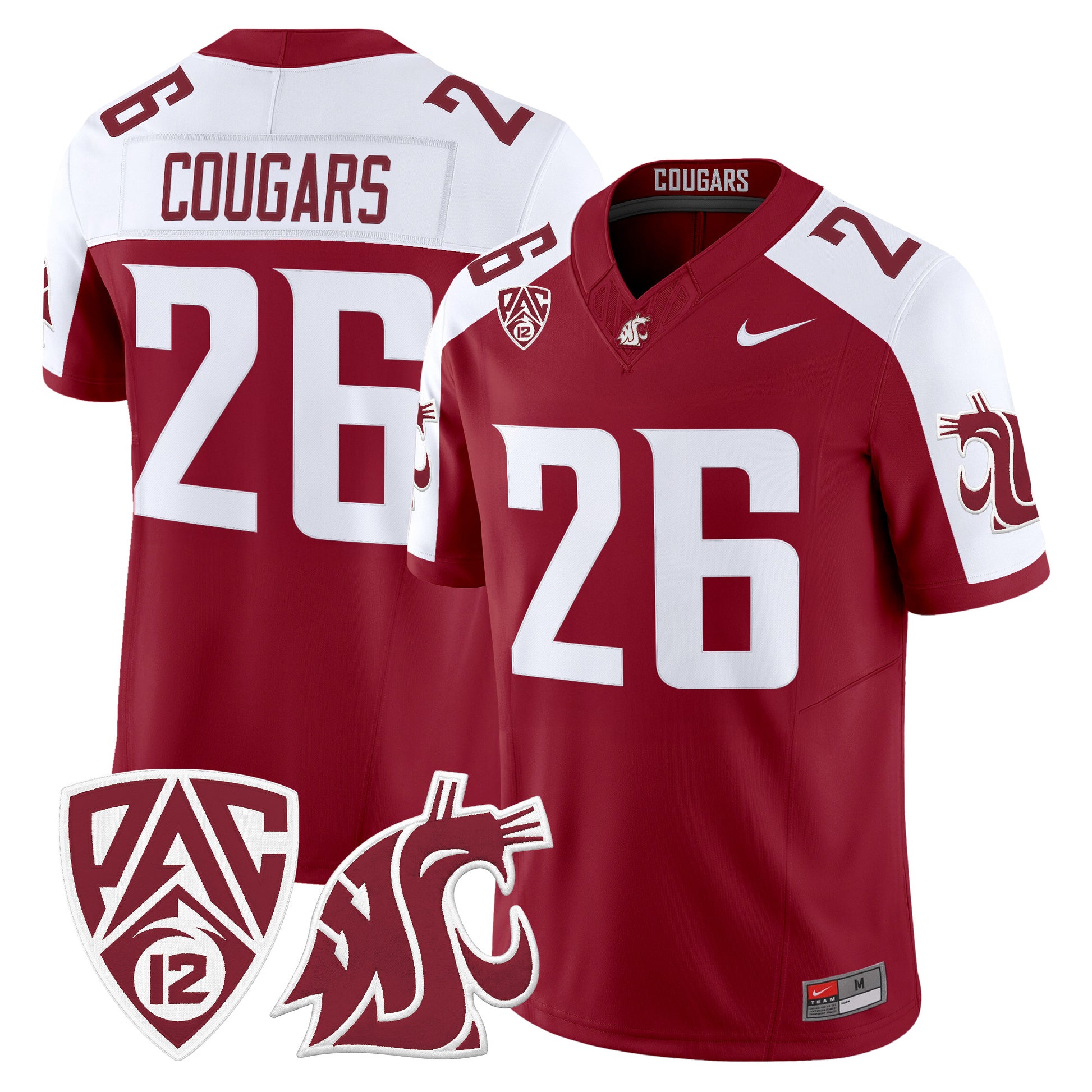 Men's Washington State Cougars 2026 Vapor Limited Jersey - All Stitched