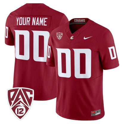 Washington State Cougars 2026 Vapor Limited Custom Jersey - All Stitched