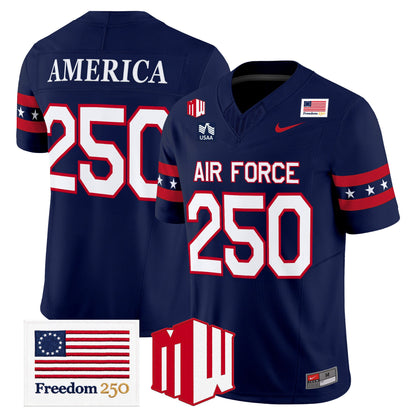 Air Force Falcons Freedom 250 Vapor Limited Jersey - Stitched