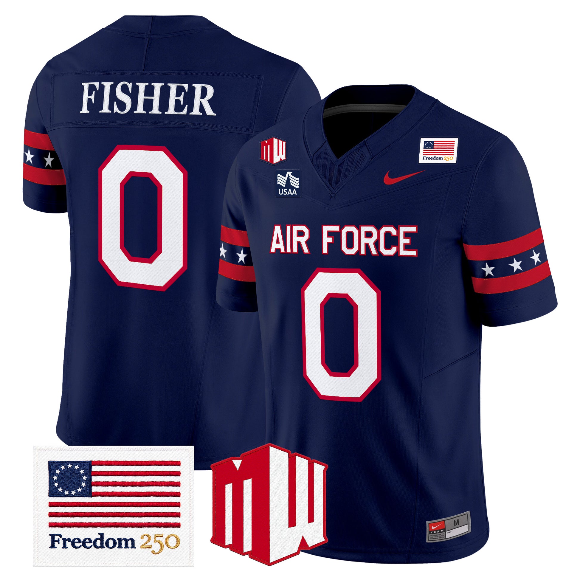 Air Force Falcons Freedom 250 Vapor Limited Jersey - Stitched