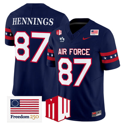 Air Force Falcons Freedom 250 Vapor Limited Jersey - Stitched