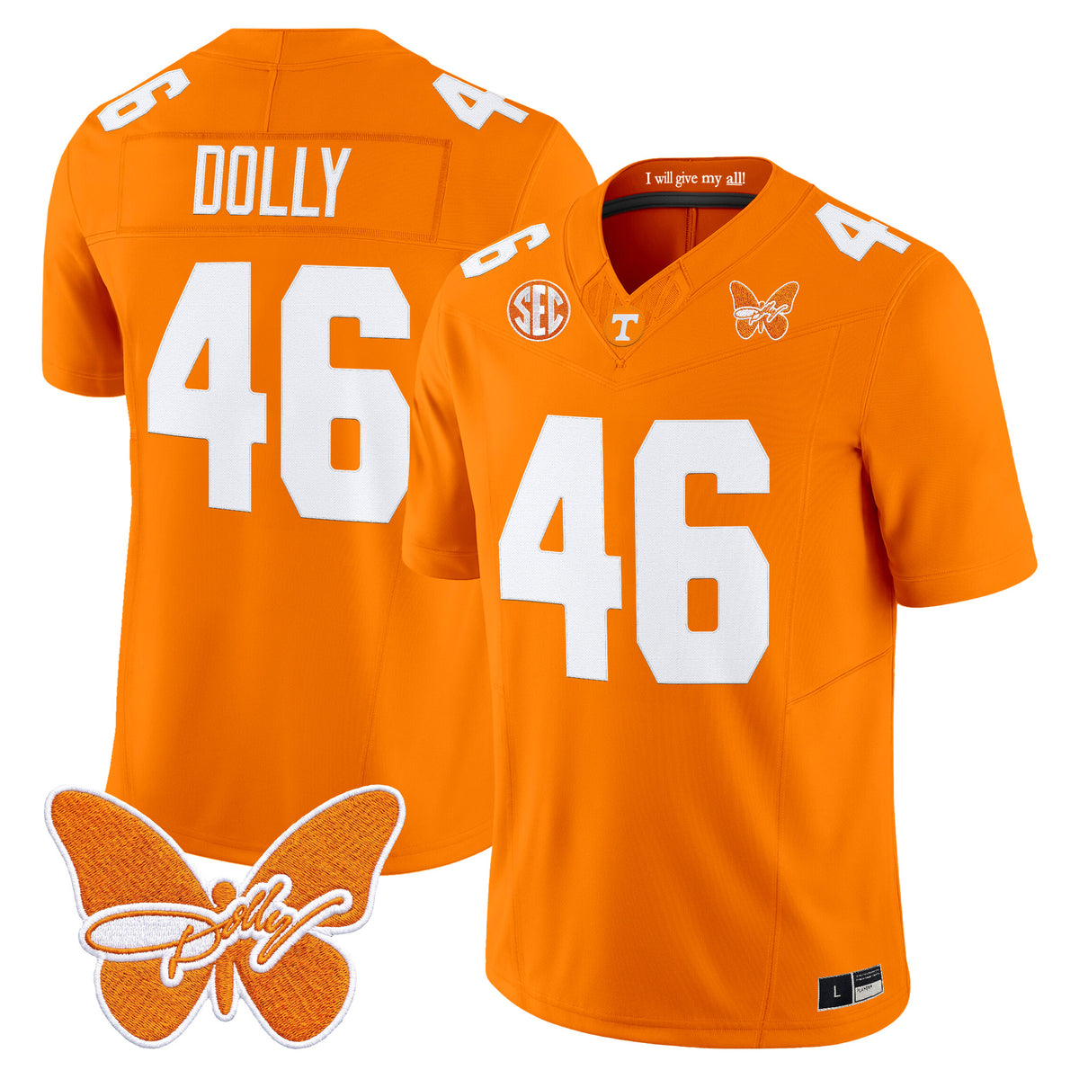 Men's Tennessee Volunteers Dolly Parton Patch Vapor Limited Jersey - All Stitched