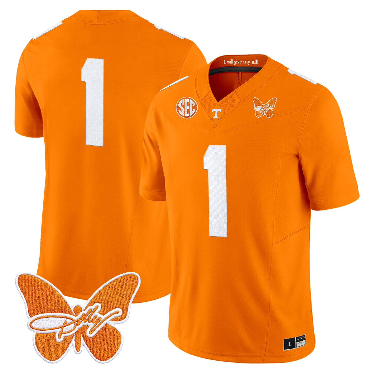 Men's Tennessee Volunteers Dolly Parton Patch Vapor Limited Jersey - All Stitched