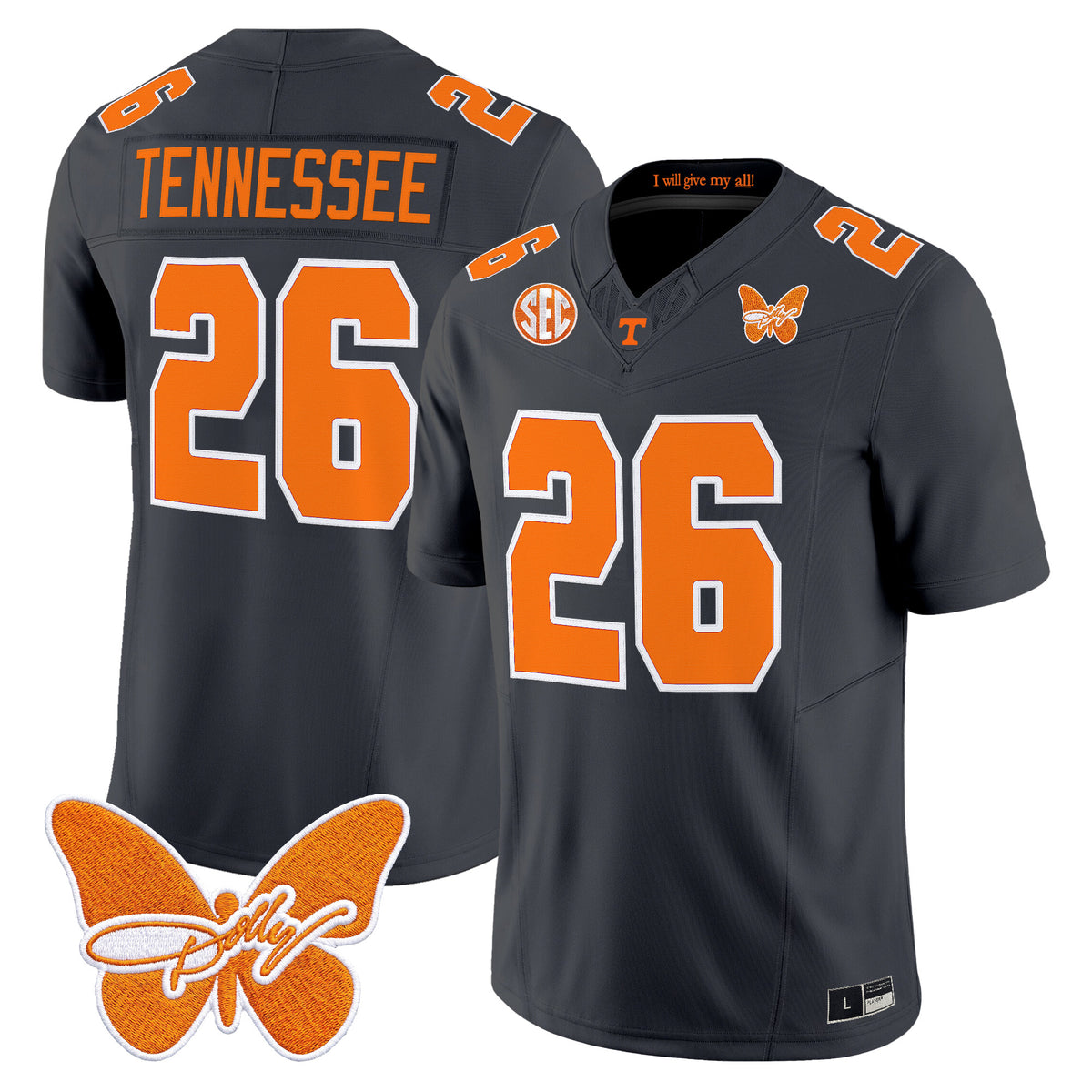 Men's Tennessee Volunteers Dolly Parton Patch Vapor Limited Jersey - All Stitched