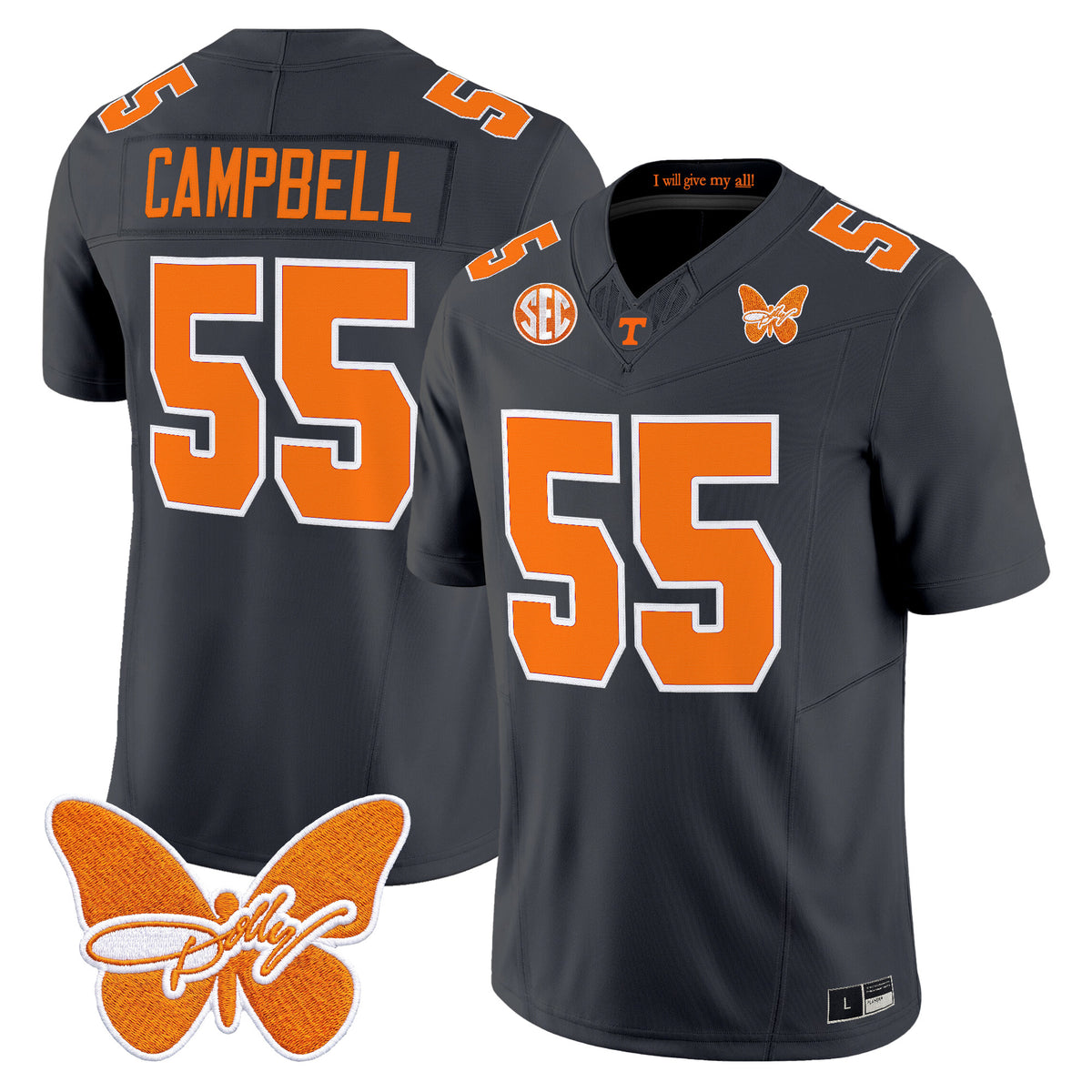 Men's Tennessee Volunteers Dolly Parton Patch Vapor Limited Jersey - All Stitched