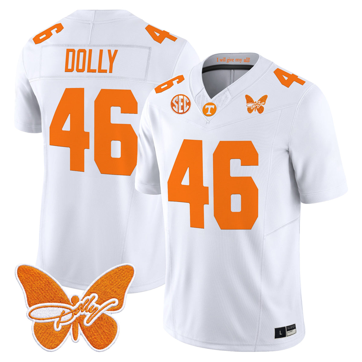 Men's Tennessee Volunteers Dolly Parton Patch Vapor Limited Jersey - All Stitched