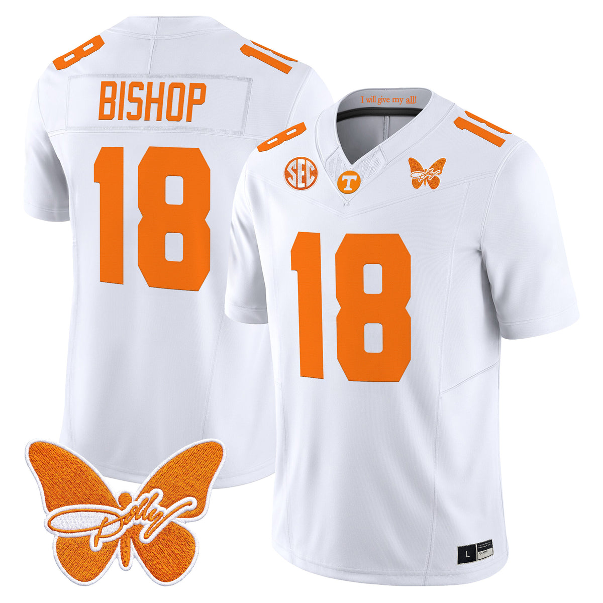 Men's Tennessee Volunteers Dolly Parton Patch Vapor Limited Jersey - All Stitched