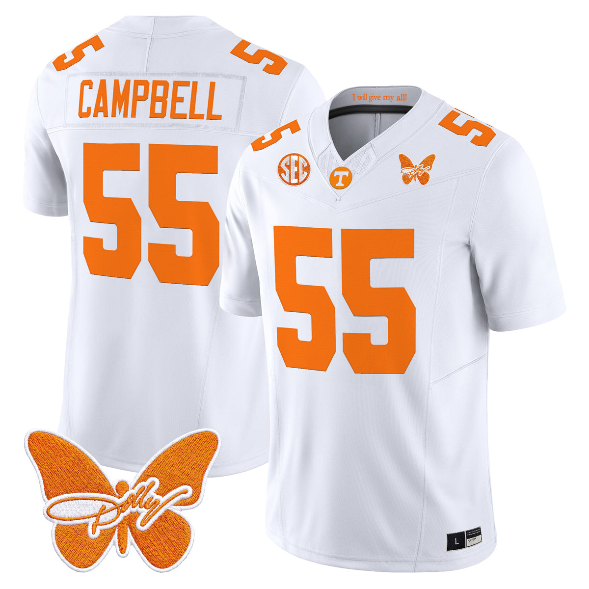 Men's Tennessee Volunteers Dolly Parton Patch Vapor Limited Jersey - All Stitched