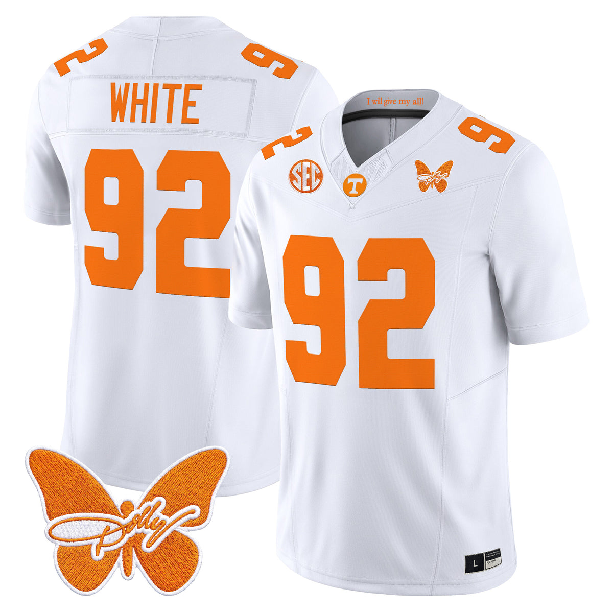 Men's Tennessee Volunteers Dolly Parton Patch Vapor Limited Jersey - All Stitched