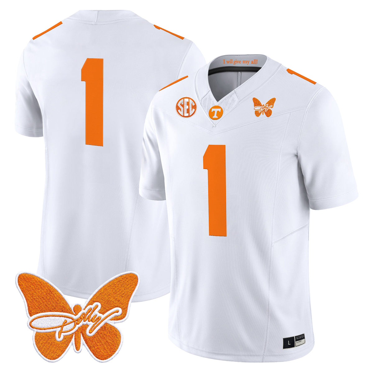 Men's Tennessee Volunteers Dolly Parton Patch Vapor Limited Jersey - All Stitched