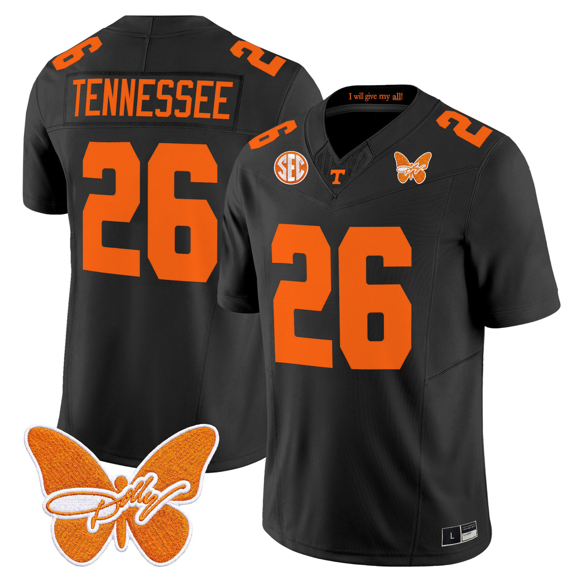 Men's Tennessee Volunteers Dolly Parton Patch Vapor Limited Jersey - All Stitched
